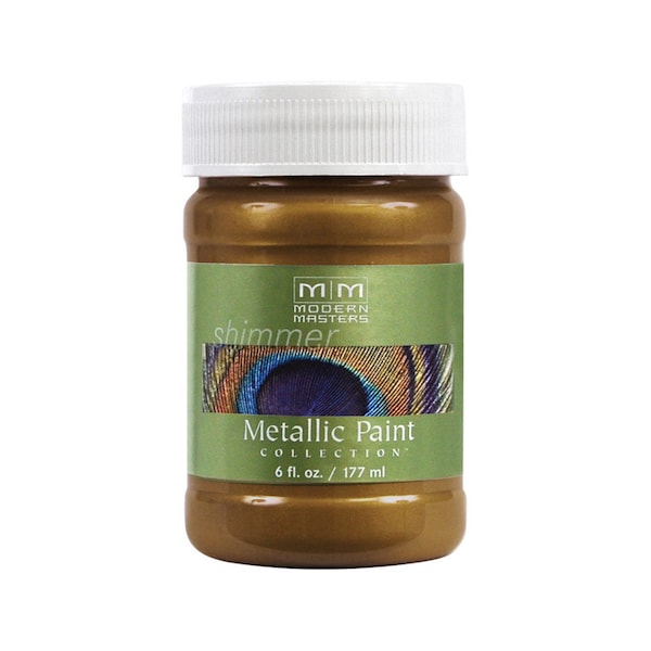 Modern Masters Modern Masters Metallic Paint Collection Satin Blackened Bronze Water-Based Metallic Paint 6 oz ME23806 - main